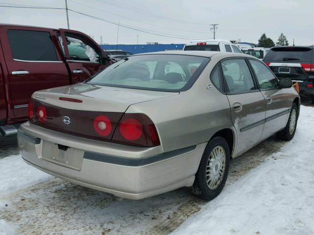 2G1WF55EX19130894 - 2001 CHEVROLET IMPALA BEIGE photo 4