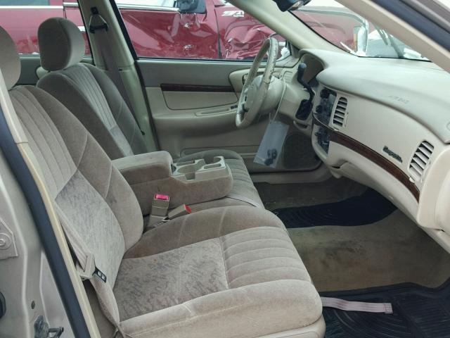 2G1WF55EX19130894 - 2001 CHEVROLET IMPALA BEIGE photo 5