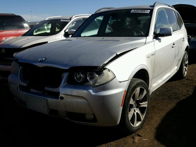 WBXPC93417WF21881 - 2007 BMW X3 3.0SI SILVER photo 2