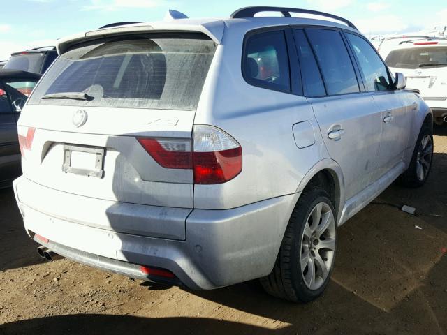 WBXPC93417WF21881 - 2007 BMW X3 3.0SI SILVER photo 4