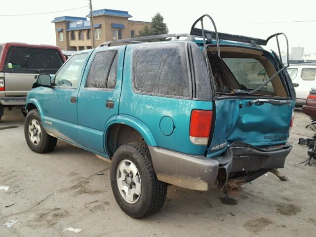 1GNDT13WXT2238811 - 1996 CHEVROLET BLAZER GREEN photo 3