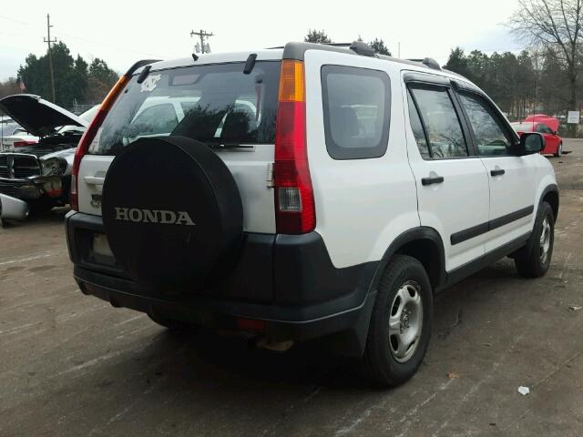 JHLRD77464C003229 - 2004 HONDA CR-V LX WHITE photo 4