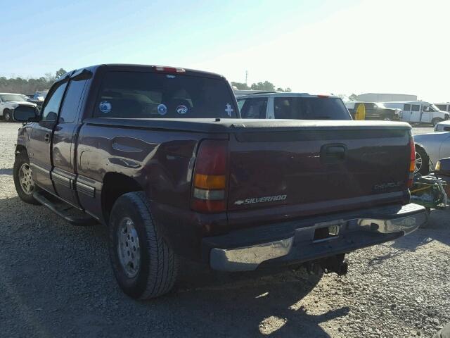 2GCEC19V711234885 - 2001 CHEVROLET SILVERADO MAROON photo 3