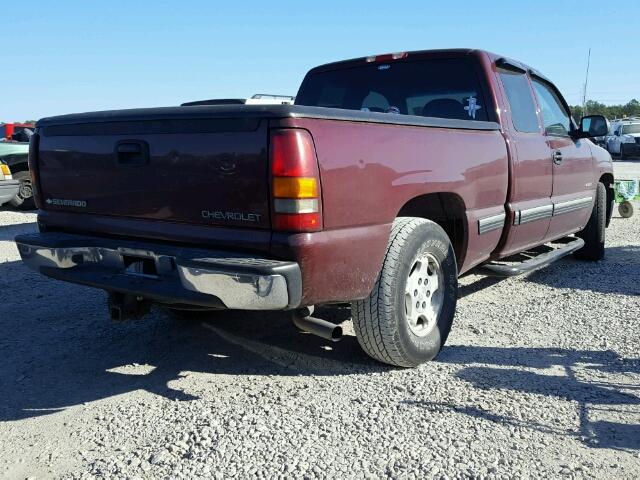 2GCEC19V711234885 - 2001 CHEVROLET SILVERADO MAROON photo 4