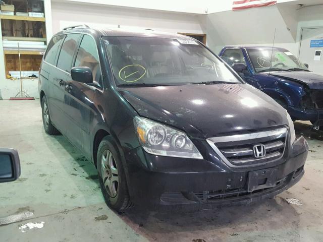 5FNRL38797B101518 - 2007 HONDA ODYSSEY EX BLACK photo 1