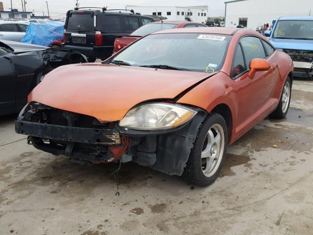 4A3AK24F67E013709 - 2007 MITSUBISHI ECLIPSE GS ORANGE photo 2