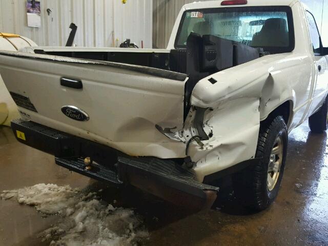 1FTYR10D58PA01133 - 2008 FORD RANGER WHITE photo 9