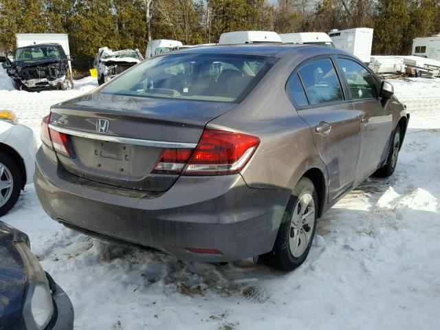 2HGFB2F52DH561998 - 2013 HONDA CIVIC LX GRAY photo 4