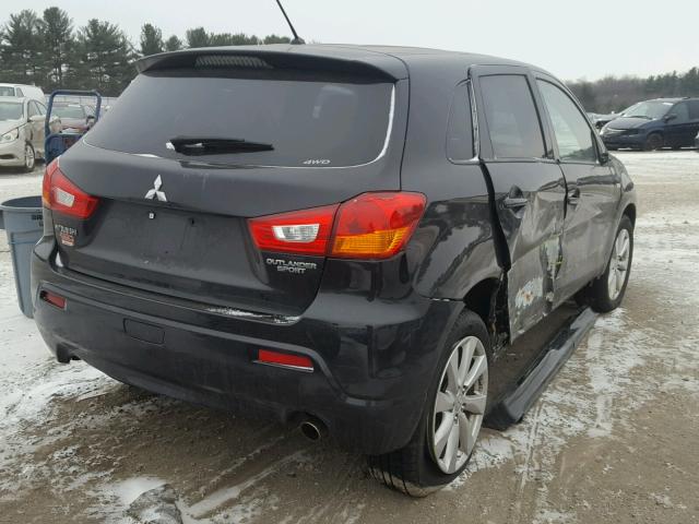 JA4AR4AU0CZ010489 - 2012 MITSUBISHI OUTLANDER BLACK photo 4