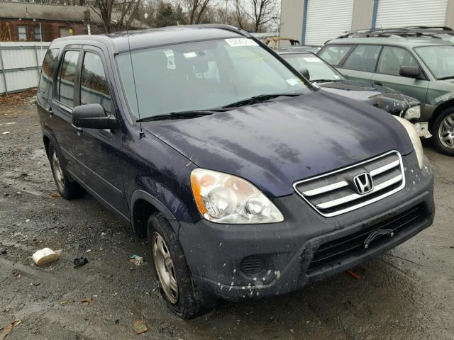 JHLRD78566C011924 - 2006 HONDA CR-V LX BLUE photo 1