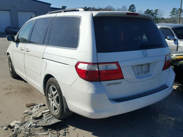 5FNRL386X6B000249 - 2006 HONDA ODYSSEY EX WHITE photo 3