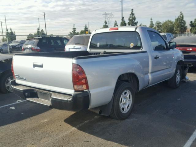 5TENX22N17Z428918 - 2007 TOYOTA TACOMA SILVER photo 4