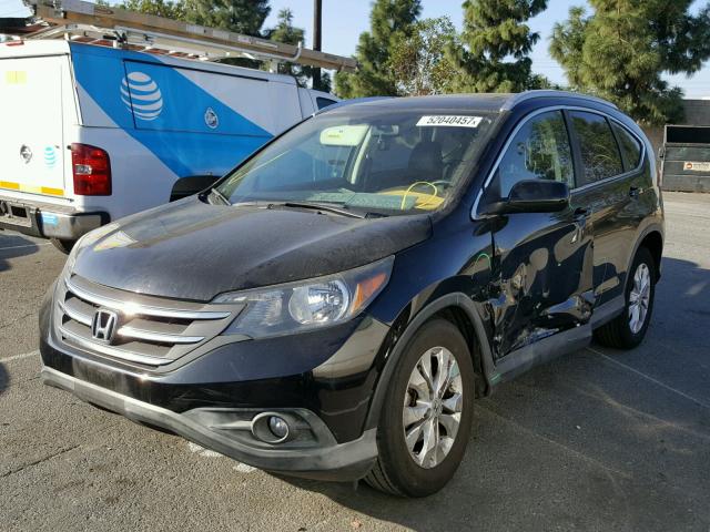 JHLRM3H74CC002273 - 2012 HONDA CR-V EXL BLACK photo 2