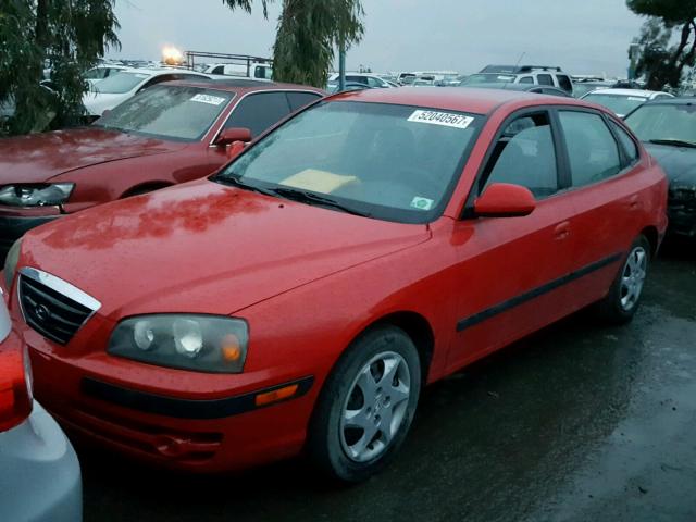 KMHDN56D75U131920 - 2005 HYUNDAI ELANTRA GL RED photo 2