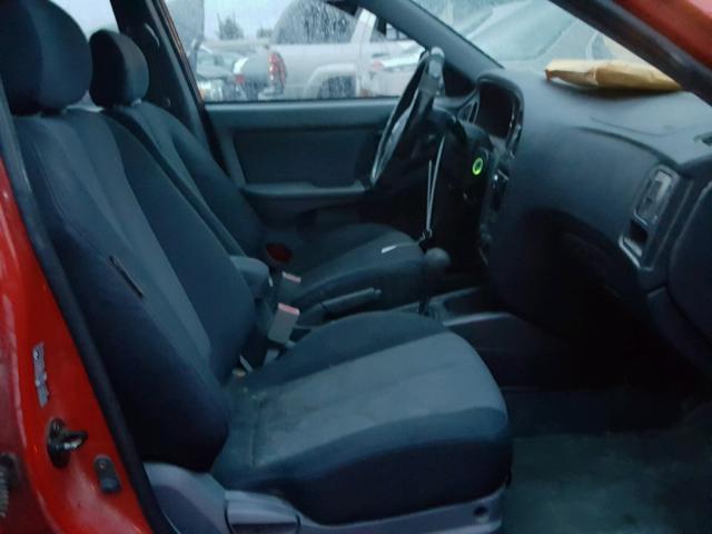 KMHDN56D75U131920 - 2005 HYUNDAI ELANTRA GL RED photo 5