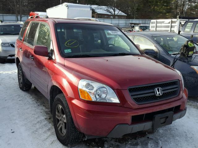 2HKYF18413H513392 - 2003 HONDA PILOT EX RED photo 1