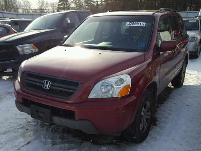 2HKYF18413H513392 - 2003 HONDA PILOT EX RED photo 2