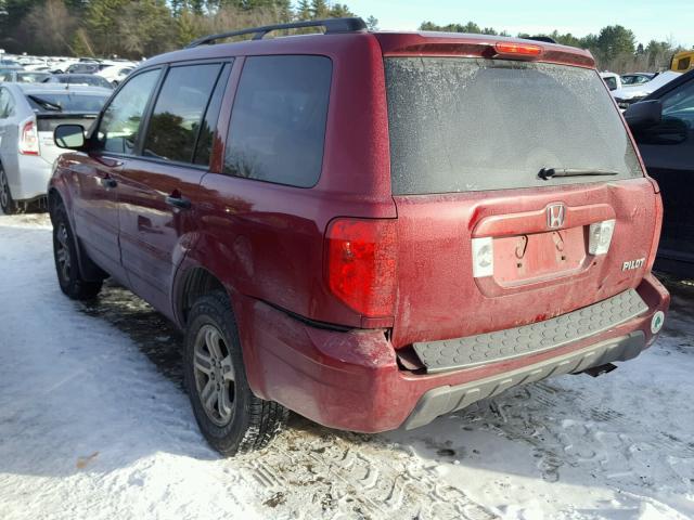 2HKYF18413H513392 - 2003 HONDA PILOT EX RED photo 3