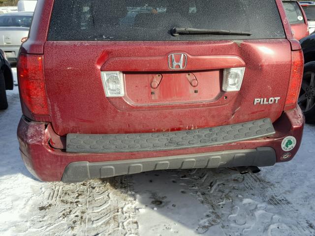 2HKYF18413H513392 - 2003 HONDA PILOT EX RED photo 9