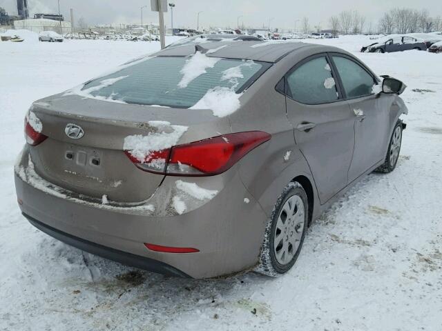 5NPDH4AE7EH477062 - 2014 HYUNDAI ELANTRA SE BEIGE photo 4