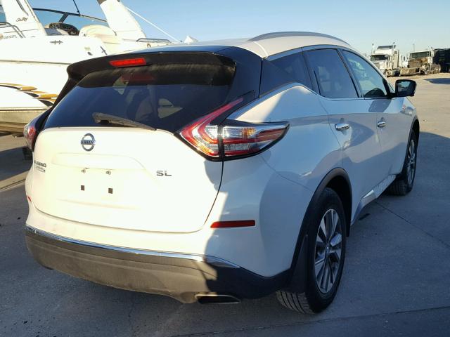 5N1AZ2MG5FN227303 - 2015 NISSAN MURANO S WHITE photo 4