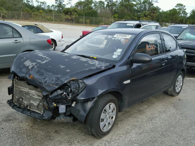 KMHCM36C49U121149 - 2009 HYUNDAI ACCENT GS CHARCOAL photo 2