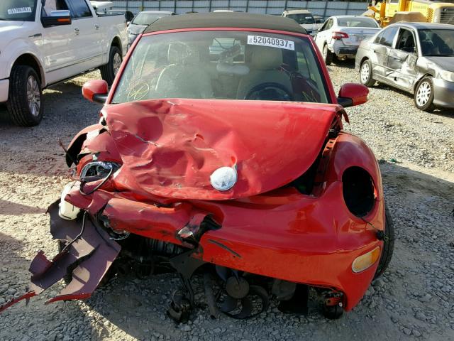 3VWCD31Y84M319315 - 2004 VOLKSWAGEN NEW BEETLE RED photo 9