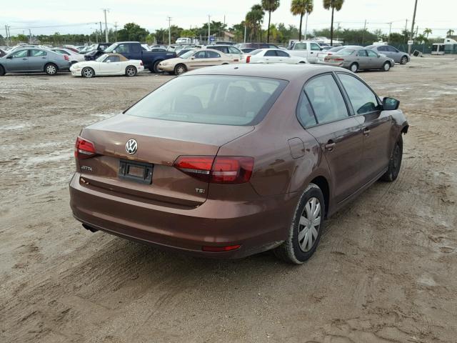 3VW267AJ4GM392783 - 2016 VOLKSWAGEN JETTA S BROWN photo 4