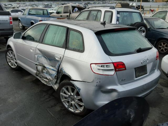 WAUKEBFM2AA139894 - 2010 AUDI A3 PREMIUM SILVER photo 3