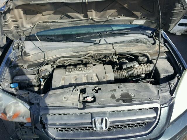 5FNYF18585B024384 - 2005 HONDA PILOT EXL CHARCOAL photo 7