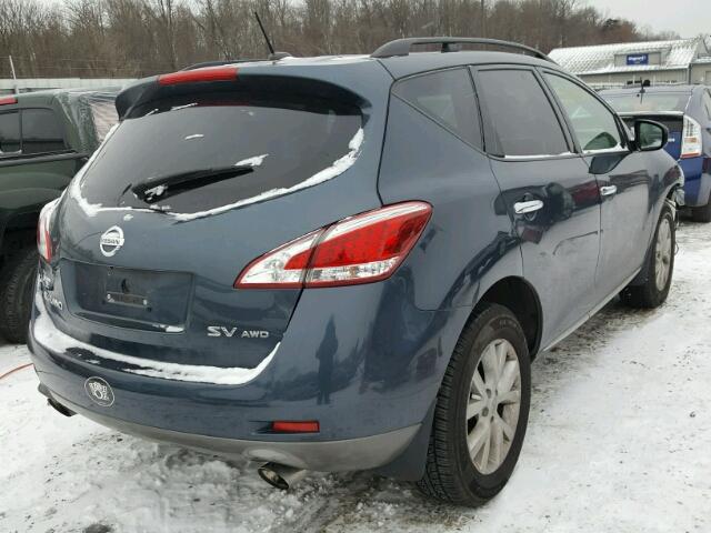 JN8AZ1MW4BW154875 - 2011 NISSAN MURANO S CHARCOAL photo 4