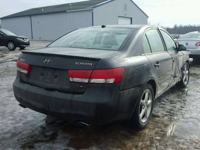 5NPEU46F08H388777 - 2008 HYUNDAI SONATA SE BLACK photo 4