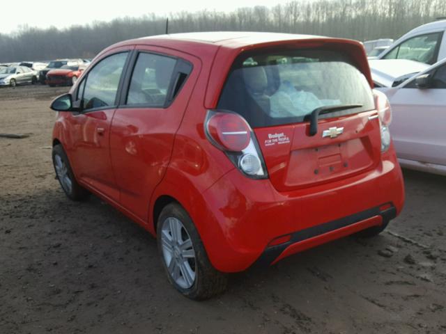 KL8CD6S95EC557307 - 2014 CHEVROLET SPARK 1LT RED photo 3