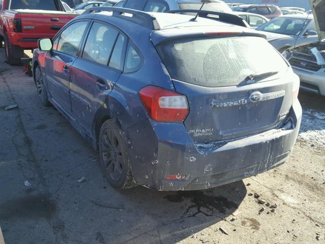 JF1GPAL60D2885185 - 2013 SUBARU IMPREZA SP BLUE photo 3