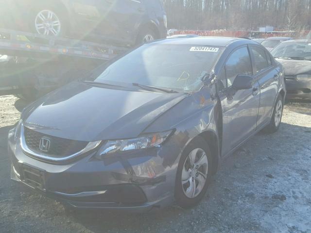 19XFB2F55DE080511 - 2013 HONDA CIVIC LX GRAY photo 2