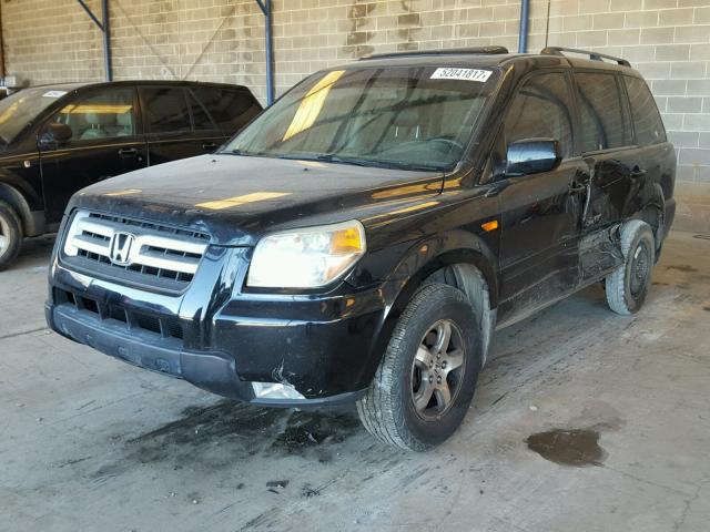 5FNYF28746B007624 - 2006 HONDA PILOT EX BLACK photo 2