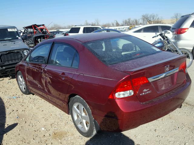 19XFA1F65AE017488 - 2010 HONDA CIVIC BURGUNDY photo 3