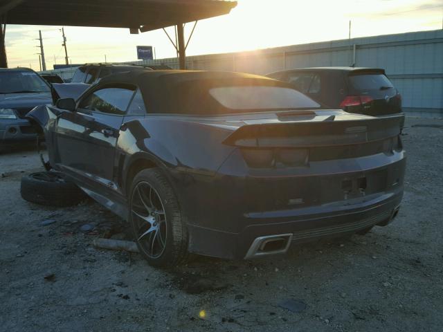 2G1FJ3DJ3B9174044 - 2011 CHEVROLET CAMARO SS BLUE photo 3