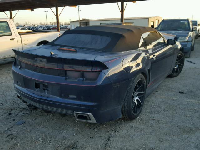 2G1FJ3DJ3B9174044 - 2011 CHEVROLET CAMARO SS BLUE photo 4