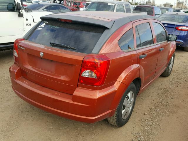 1B3HB28B77D407297 - 2007 DODGE CALIBER ORANGE photo 4