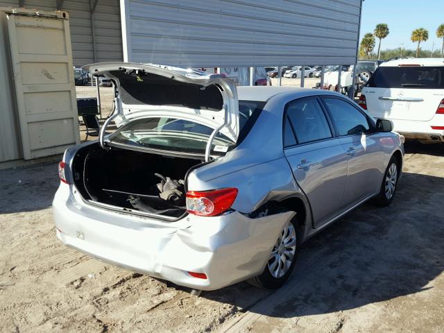 5YFBU4EE8DP127647 - 2013 TOYOTA COROLLA BA SILVER photo 4