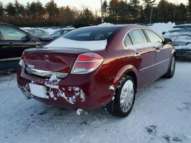 1G8ZV57718F104444 - 2008 SATURN AURA XR MAROON photo 4