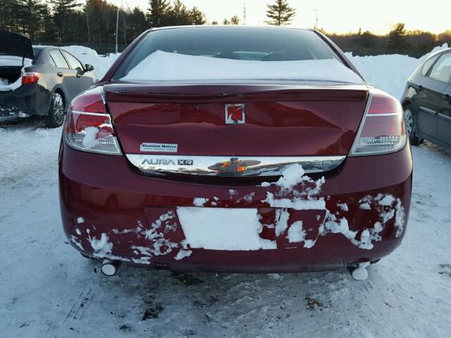 1G8ZV57718F104444 - 2008 SATURN AURA XR MAROON photo 9