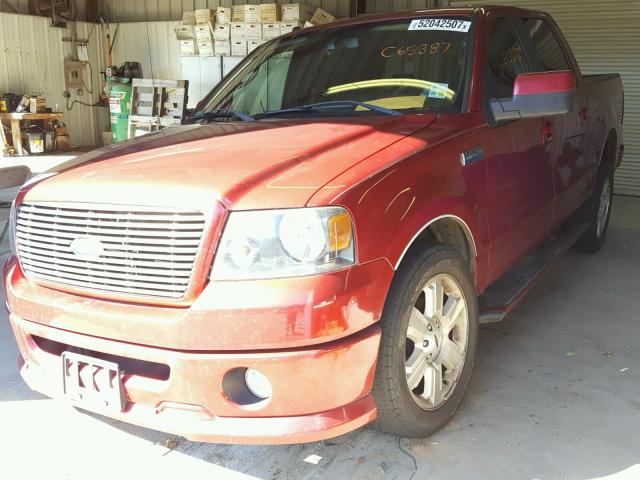 1FTPW12VX7KC65387 - 2007 FORD F150 SUPER RED photo 2