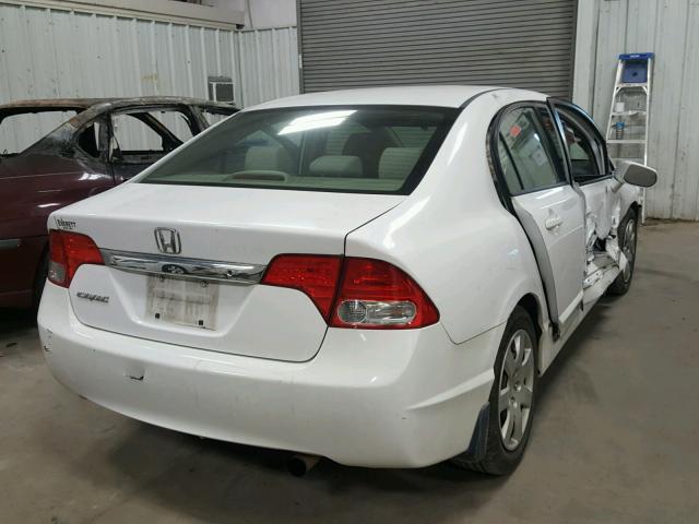 2HGFA16549H360673 - 2009 HONDA CIVIC LX WHITE photo 4