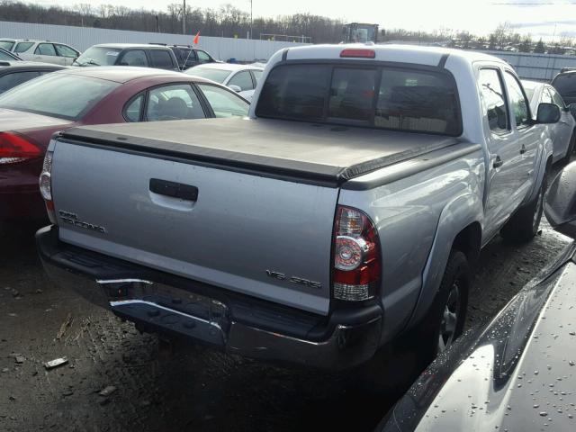 3TMLU42N39M027608 - 2009 TOYOTA TACOMA DOU SILVER photo 4