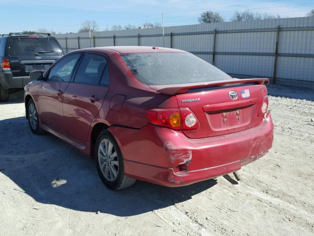 2T1BU4EEXAC504667 - 2010 TOYOTA COROLLA BA MAROON photo 3