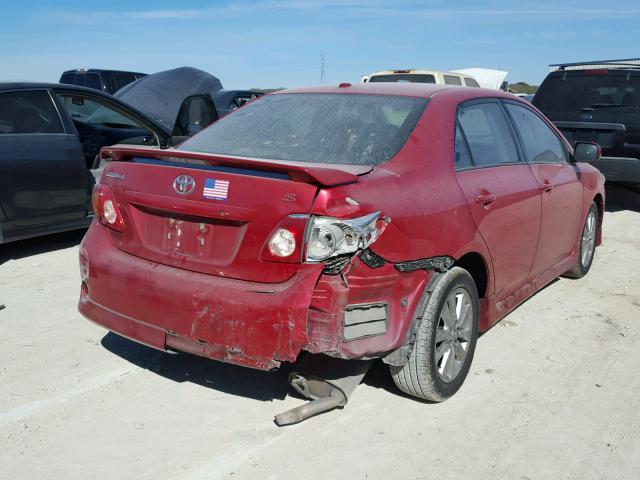 2T1BU4EEXAC504667 - 2010 TOYOTA COROLLA BA MAROON photo 4