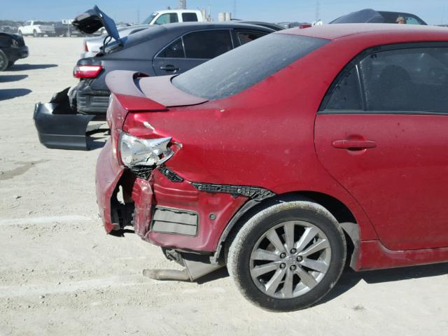 2T1BU4EEXAC504667 - 2010 TOYOTA COROLLA BA MAROON photo 9