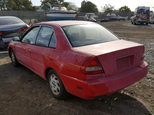 JA3AY36C0VU000062 - 1997 MITSUBISHI MIRAGE LS RED photo 3